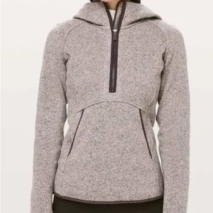 LULULEMON Fleece + Thank You Pullover Heathered Smoky Blush size 12